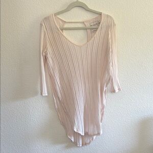 Women's Pink Ribbed Top